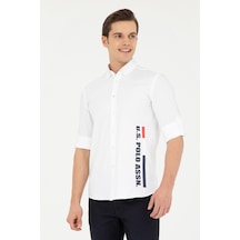 U.s. Polo Assn. Erkek Beyaz Gömlek Desenli 50283772-vr013 Beyaz