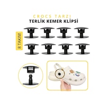 İpekbazaar 8 Li Crocs Tarzı Terlik Perçini, 2 Çift Terlik İçin Dayanıklı Plastik Geçmeli Terlik Kemer Klipsi 001