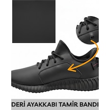 Beylini 1 Adet Ayakkabı Tamir Deri Kendinden Yapışkanlı Onarım Bandı Kare Delik Onarım Yaması Spor Ayakkabı Siyah