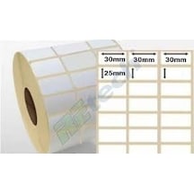 25x30 Yan Yana 3Lü Barkod Etiketi Eko Termal 3000 Sarım