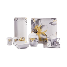 Korkmaz Link Collection 28 Parça Kare Kahvaltı Takımı A8571 Çok Renkli