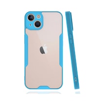 Uryport Apple Uyumlu iPhone 14 Kılıf Platin Silikon - Mavi