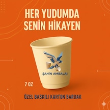 Karton Bardak 7 Oz Kağıt Bardak Özel Baskılı Logolu 1000 Adet
