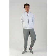 Maraton Comfort Erkek Dik Yaka Lastik Paça Beyaz Eşofman Takımı Beyaz