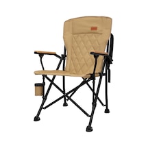 Kingcamp Polar Comfort Plus Ultra Konforlu Katlanır Kamp Sandalyesi Khaki Haki