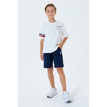 U.s. Polo Assn. Erkek Çocuk Beyaz Bermuda Takım Us2401-c-v1 Beyaz