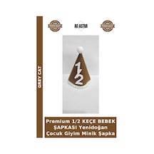 Grey Cat Premium 1/2 Keçe Bebek Şapkası Yenidoğan Çocuk Giyim Minik Şapka Çok Renkli
