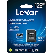 Lexar 633X 128Gb 100Mb-45Mb/S Microsdxc Hafıza Kartı