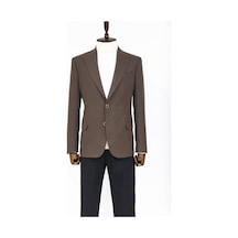 Wessi Desensiz Slim Fit Spor Kahverengi Erkek Ceket 001