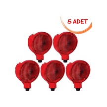 Güneş Enerjili İkaz Flaşörü Flaşörlü Uyarı Lambası Ledli Flaşör Lamba Kırmızı Evelux 11827 Fl K 5 Adet