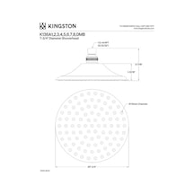 K136a0mb Victorian Duş Başlığı, Mat Siyah, 7,75 X 7,75 X 3,25