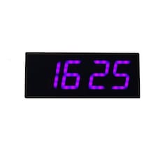 Dijital Led Duvar Ve Masa Saati Ve Derece - Pembe Kasa Ölçüsü: 15x37 Cm