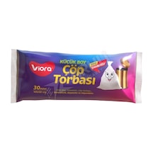 4 Adet Viora Mini Şeffaf Çöp Poşeti 40x50 30'lu 84 Gr