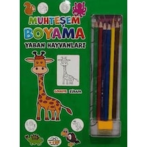 Muhteşem Boyama - Yaban Hayvanları + 6lı Boya Kalemi Diğer