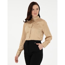 Pierre Cardin Kadın Bej Gömlek Desenli 50296330-vr011 Bej
