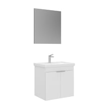 Orka Desna 60 Cm Mat Beyaz Düz Aynalı Banyo Dolabı Takımı Beyaz