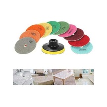 Pazly 11 Parçalı Set 3 İnçlik Elmas Su Öğütme Pedi - Granit Mermer İçin Islak Parlatma Pedi