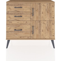 Arges Şifonyer Tek Raflı 3 Çekmeceli 2 Kapaklı 88x30x80 Çam-çam Çam