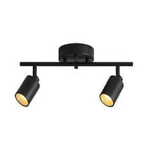Rsylight Retro Metal Siyah 2 Li 180 Derece Hareketli Led Spot Avize Günışığı Ampullü Siyah