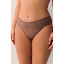 Suwen Stripe Basics Slip Külot Sw4029100 Vizon