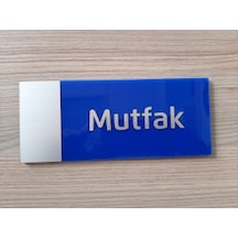 Modern Şık Mavi Pleksi Mutfak-Restorant Yönlendirme Tabelası