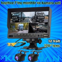 7 İnç Kayıtsız Monitör Ve 2 Adet 170'' Geniş Açılı Kamera 12 Volt