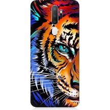Oppo A5 2020 Uyumlu Silikon Kılıf Saldırgan Aslan Yüzü