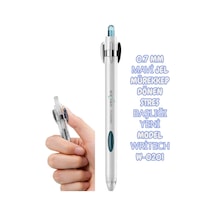 0.7 Mm Mavi Jel Mürekkep Dönen Stres Başlığı Yeni Model Writech W-0201 Beyaz Çok Renkli