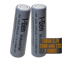 I-gen Industrial E003 Inr 18650 3.7v 2500 Mah 12c 9.25wh Li-ıon Şarjlı Pil Düz Başlı Lityum Pil 2'li Paket I-gen124