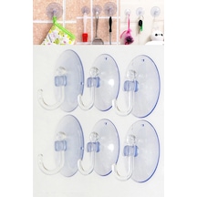 Buççin Online Mağaza 100 Adet Paket Vantuzlu Kanca Banyo Mutfak Oda Elbise Sabunluk Sünger Poşet Asılabilir Vantuz Plasti Çok Renkli