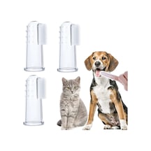 Kedi Ve Köpek Parmak Diş Fırçası 5.5 Cm Şeffaf