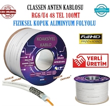 Classen Anten Kablosu Rg6/U4 100 Metre 48 Tel