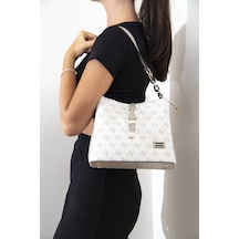 Omuz Çantası Kadın 974-42898 Silver Polo Bayan Çantası M178 Bej-mat Kum