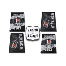 Beşiktaş A4 60 Yaprak Plastik Kapak Dikişli Defter 2 Kareli + 2 Çizgili