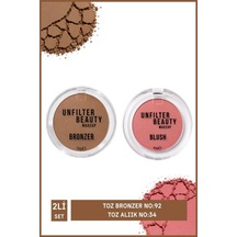 Makeup Toz Bronzer No: 92+toz Allık No: 34 Çok Renkli
