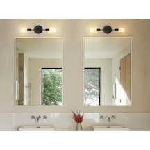 Riolight Modern1 Siyah1 2xe27 Duylu Metal Ayna Üstü Duvar Aplik N Siyah