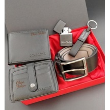 Özel Kutusunda Kişiye Özel Erkek Cüzdan & Kartlık & Zippo Çakmak