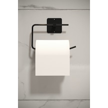 Buççin Online Mağaza Yapışkanlı Siyah Kare Açık Tuvalet Kağıtlığı Wc Kağıtlık Tuvalet Kağıdı Askısı Metal Siyah Çok Renkli