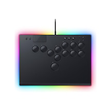 Kitsune - Ps5 Ve Pc İçin Optik Tüm Düğmeli Arcade Kontrol Cihazı 4 Hassas Hareket Tuşlu Düzen, Düz Doğrusal Optik Anahtarlar, İnce, Taşınabilir Gövde Siyah Diğer