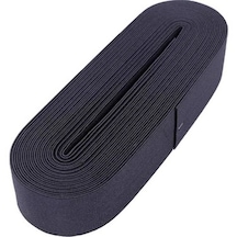 Siyah - 4cm Paça Lastik Yassı Geniş 10mt. 5691