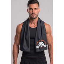Sports Dijital Baskılı 50x100 Cm Spor Havlusu Sport4 Antrasit