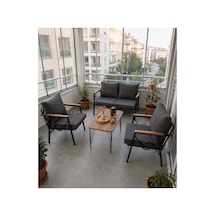 Rüya Model, Balkon, Bahçe, Cafe, Balkon Takımı, Bahçe Mobilyası, Oturma Grubu, Metal Kanepe, 2 1 1 Sehpalı