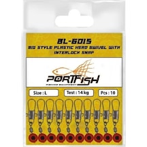 Portfish Bl-6015 Stoperli Fırdöndülü Klips M Beden - Standart