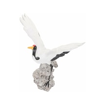 Qingmipy El Yapımı Beyaz Turna Heykeli - Bonsai Ve Bahçe Dekoru