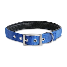 Luxury Paws Yumuşak Doku Boyun Tasması Mavi 32 MMx70 CM