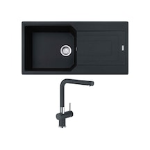 Franke Ubg 611-86 Granit Nero Evye. Active Plus Doccia Nero Armat