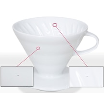 Defolu Güral Porselen V60 Porselen Dripper Kahve Demleme -