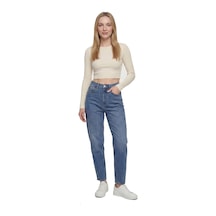 LOFT Mom Slim Fit Kadın Pantolon Lf2037084 Q1.v1 Denim