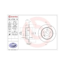 Mercedes C200d W202 Arka Fren Diski 1993-1996 Brembo 08473814 2adettir