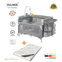 Holmer Yatak Hediyeli Eurostyle Maxi Comfort Dönenceli Anne Yanı Park Yatak 70x110cm + Aloevera Yatak
